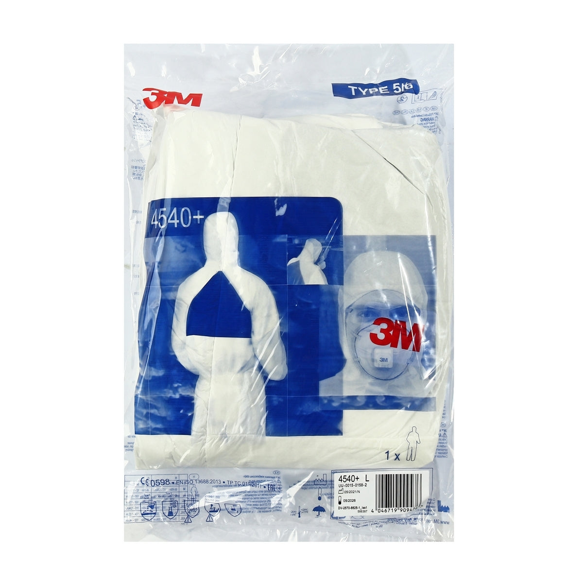 ชุดป้องกันฝุ่น+สารเคมี รุ่น 4540+ SIZE L / XL