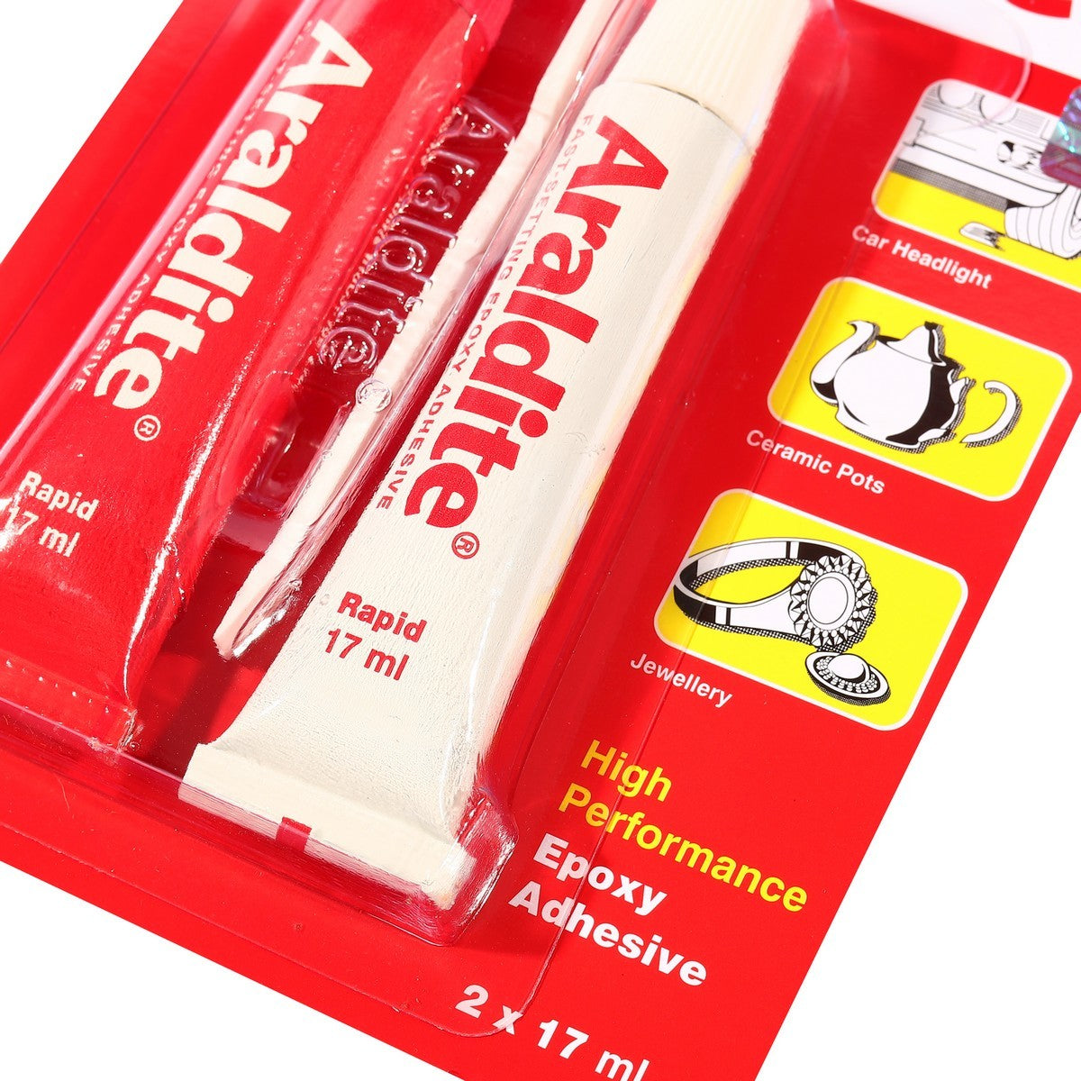 กาวอีพอกซ์ซี่สีใสแห้งเร็ว5นาที(แพคสีแดง)