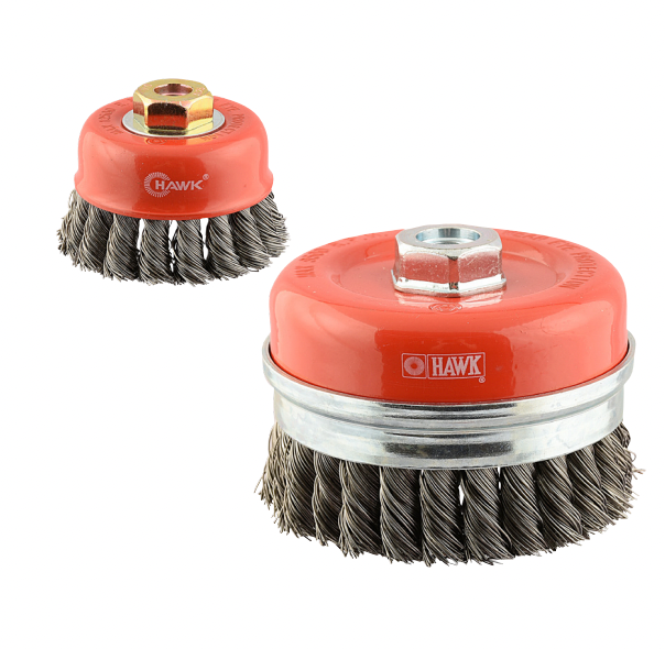 HAWK แปรงลวดถ้วยลวดเกลียว