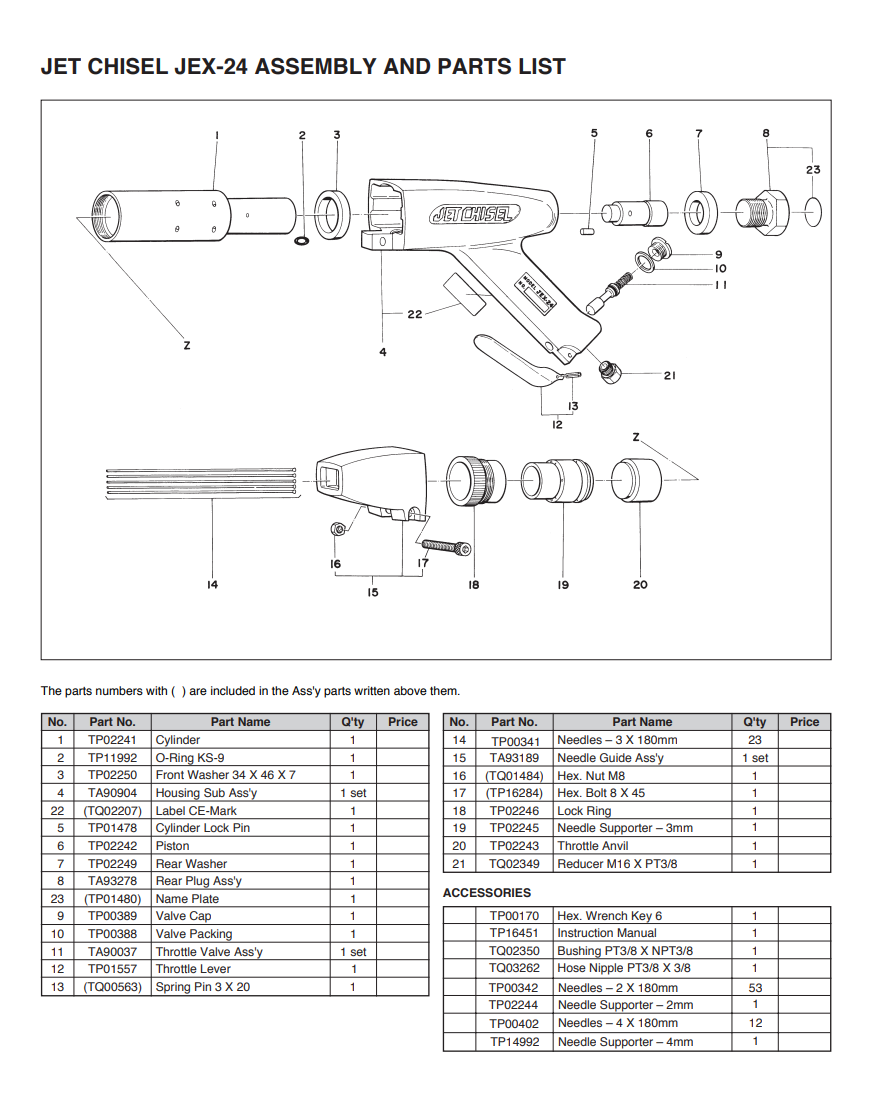 Throttle valve ass'y for Jex-24