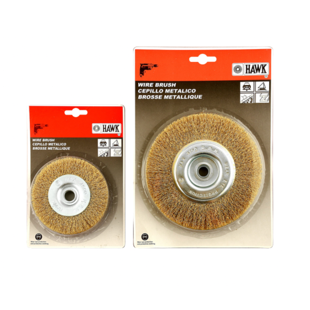 HAWK แปรงลวดกลมบางสีทองแผงโชว์