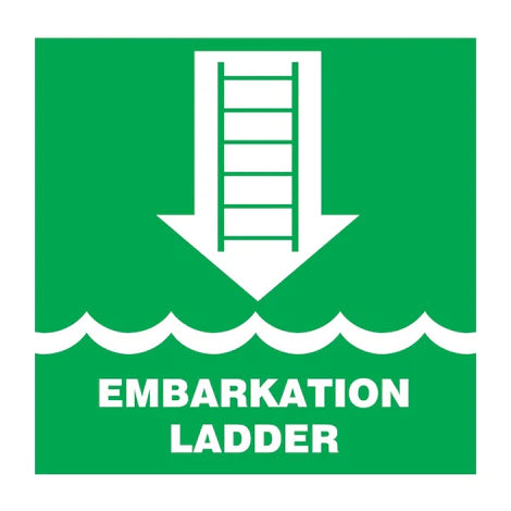 SAFETY SIGN EMBARKATION LADDER 150x150 MM