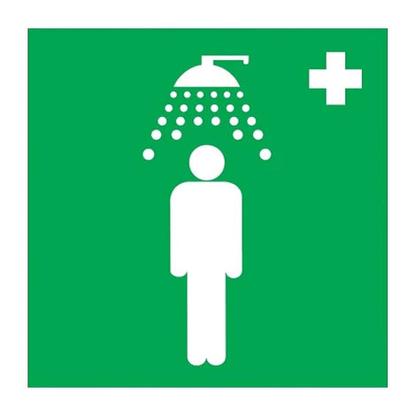 SAFETY SIGN EMERGENCY SHOWER 150 x 150 MM