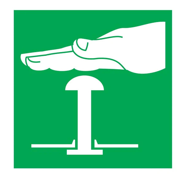SAFETY SIGN EMERGENCY STOP 150 x 150 MM