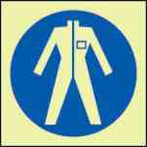 SIGN SELF ADHESIVE #5651 150x150 MM , WEAR PROTECTIVE CLOTHING