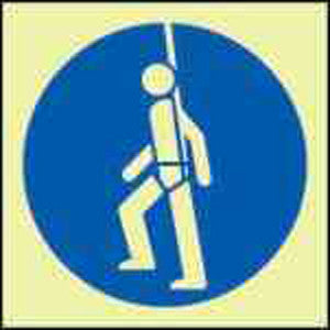 SIGN SELF ADHESIVE #5652 150x150 MM , SAFETY BELT