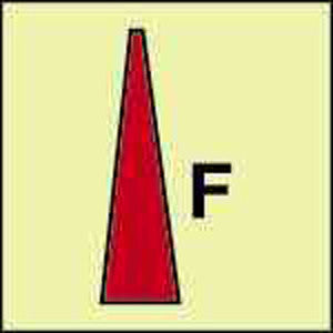 FIRE CONTROL SIGN FOAM NOZZLE 150x150 MM