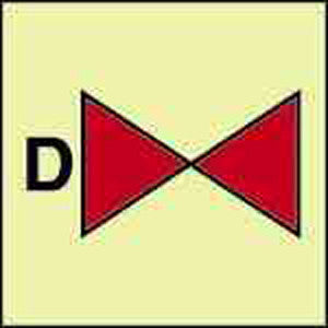 FIRE CONTROL SIGN SECTION VALVE DRENCHING 150x150 MM