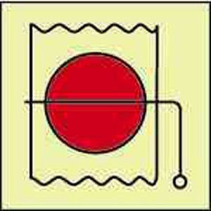 FIRE CONTROL SIGN FIRE DAMPER IN VENT DUCT 150x150 MM