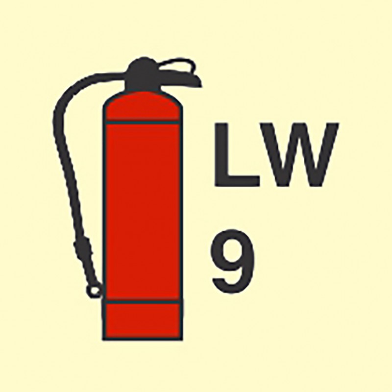 FIRE CONTROL SIGN FOAM FIRE EXTINGUISHER 150x150 MM