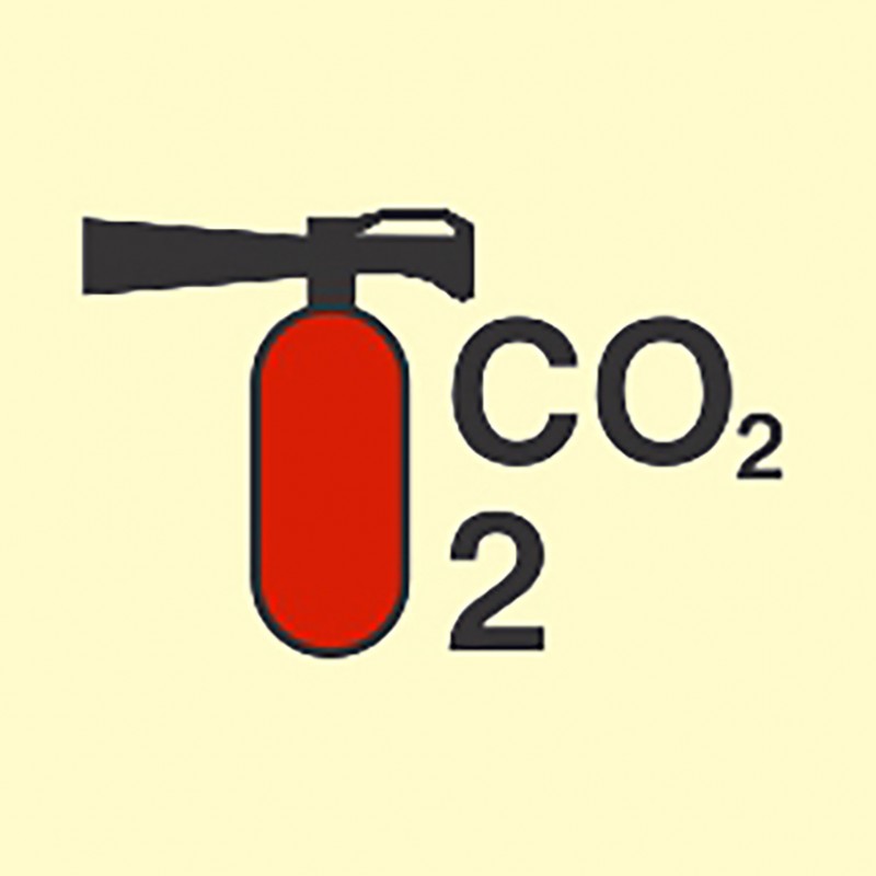 FIRE CONTROL SIGN CO2 FIRE EXTINGUISHER 150x150 MM