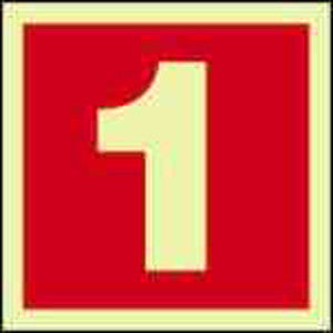 FIRE EQUIPMENT SIGN (RED) 1 150x150 MM