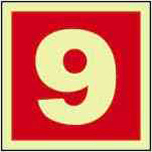 FIRE EQUIPMENT SIGN (RED) 9 150x150 MM