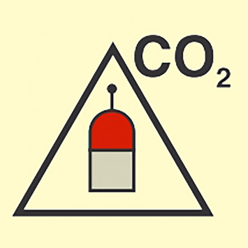 FIRE CONT SYMBOL, 150 x 150 MM, REMOTE RELEASE STATION FOR CO2