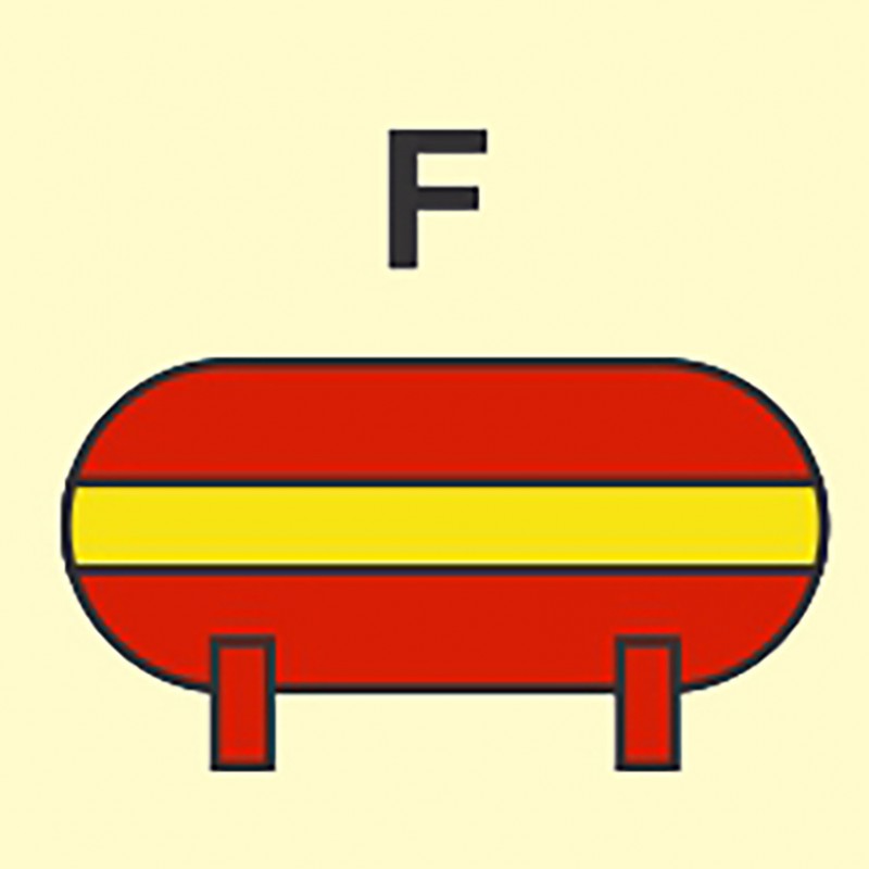 FIRE CONT SYMBOL, 150 x 150 MM, FIXED FOAM FIRE EXT' INST'