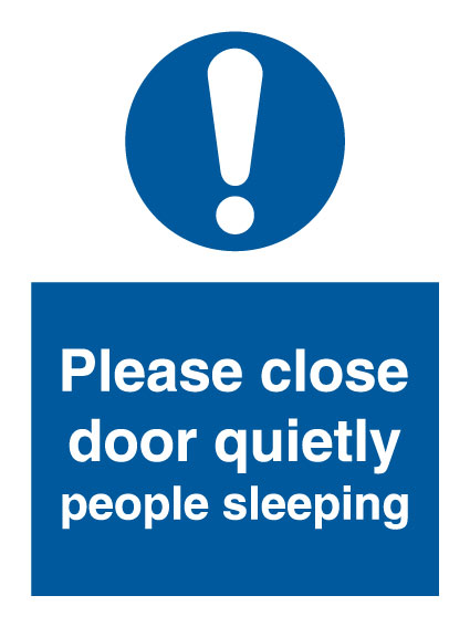 Please close door quietly
