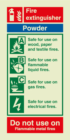 Powder fire extinguisher 200 X 100