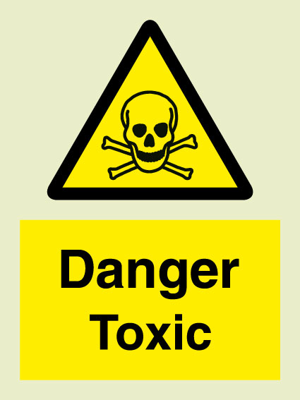HAZARD SIGN DANGER TOXIC 200 x 150 MM