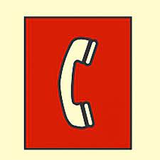 FIRE CONTROL SIGN EMERGENCY TELEPHONE STATION 150x150 MM