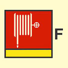 FIRE CONT SYMBOL, 150 x 150 MM, FOAM FIRE HOSE AND NOZ'