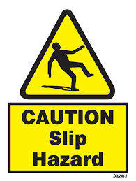 HAZARD SIGN CAUTION SLIP HAZARD 150 x 200 MM