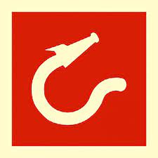 FIRE CONTROL SIGN HOSE BOX W/ SPRAY/JET 150x150 MM