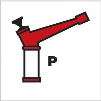 FIRE CONT SYMBOL, 150 x 150 MM, POWDER MONITOR