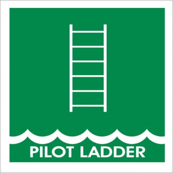 SAFETY SIGN PILOT LADDER 150x150 MM
