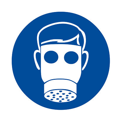 SIGN SELF ADHESIVE #5647 150x150 MM , BREATHING APPARATUS