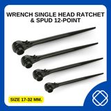 Wrench Single Head Ratchet & Spud 12-point