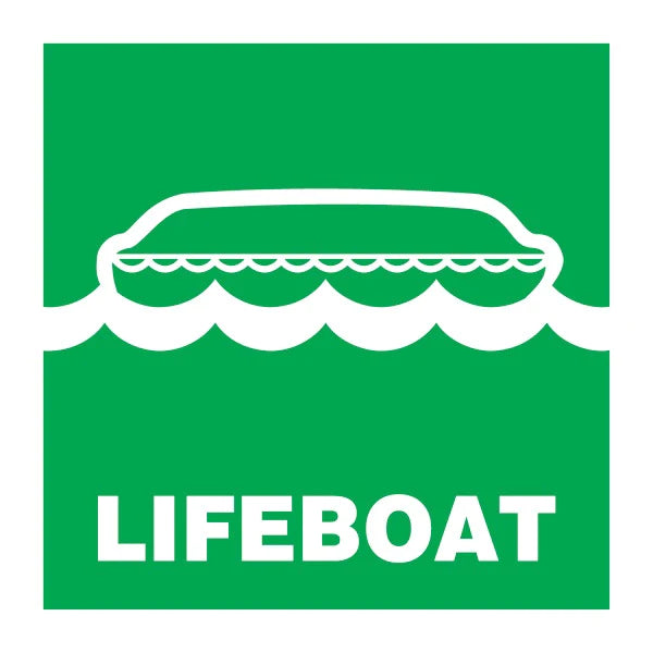 SAFETY SIGN LIFEBOAT 150x150 MM