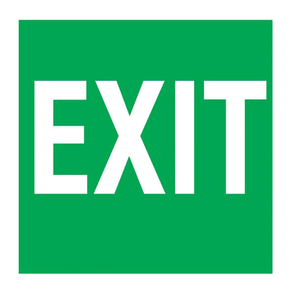 SAFETY SIGN, EXIT 150 x 150 MM