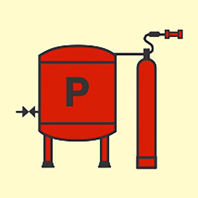 FIRE CONTROL SIGN POWDER INSTALLATION 150x150 MM