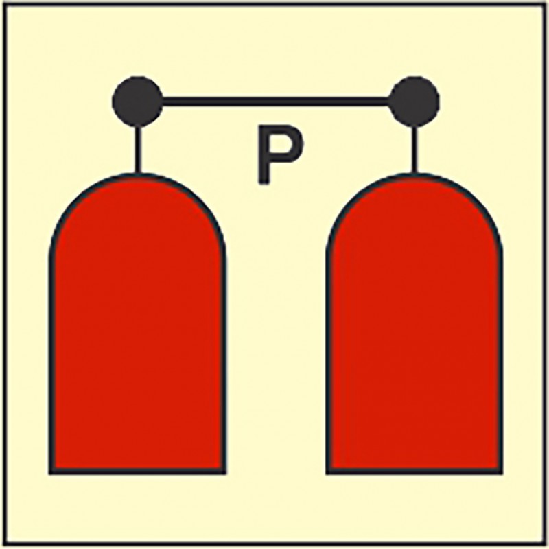 FIRE CONTROL SIGN POWDER RELEASE STATION 150x150 MM