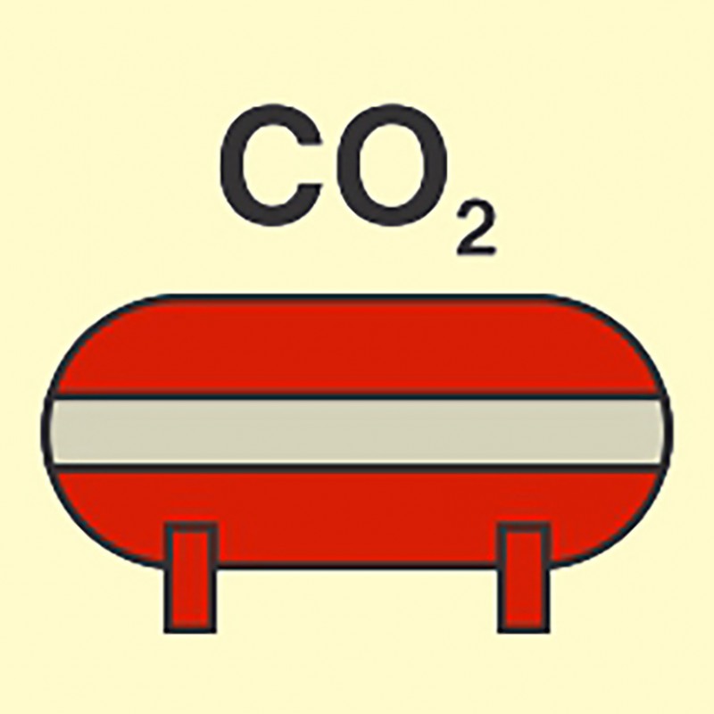 FIRE CONT SYMBOL, 150 x 150 MM, FIXED CO2 FIRE EXT' INST'
