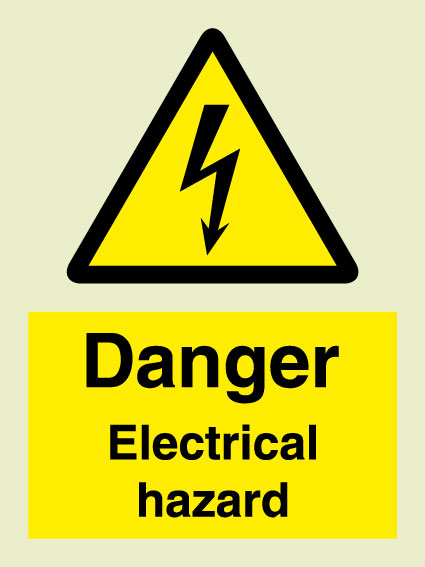 ÊHAZARD SIGN DANGER ELECTRIC 200 x 150 MM