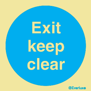 Exit keep clear  150 x 150