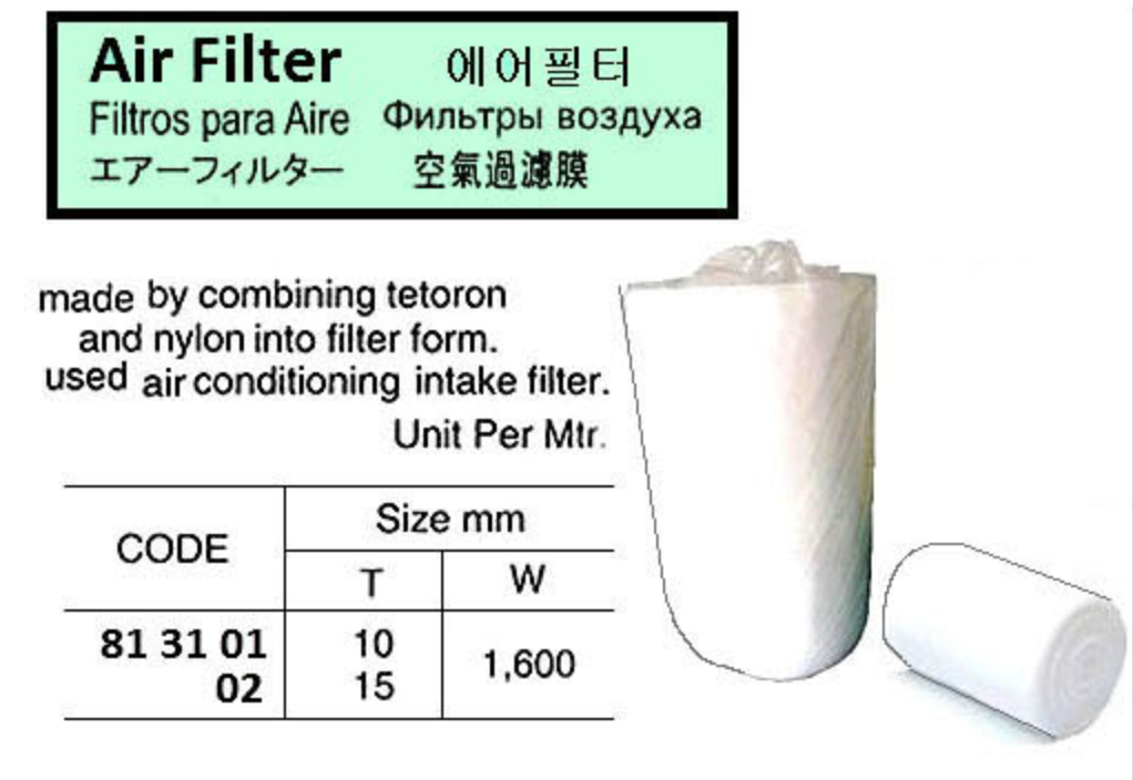 AIR FILTER ฟิลเตอร์ใยสังเคราะห์