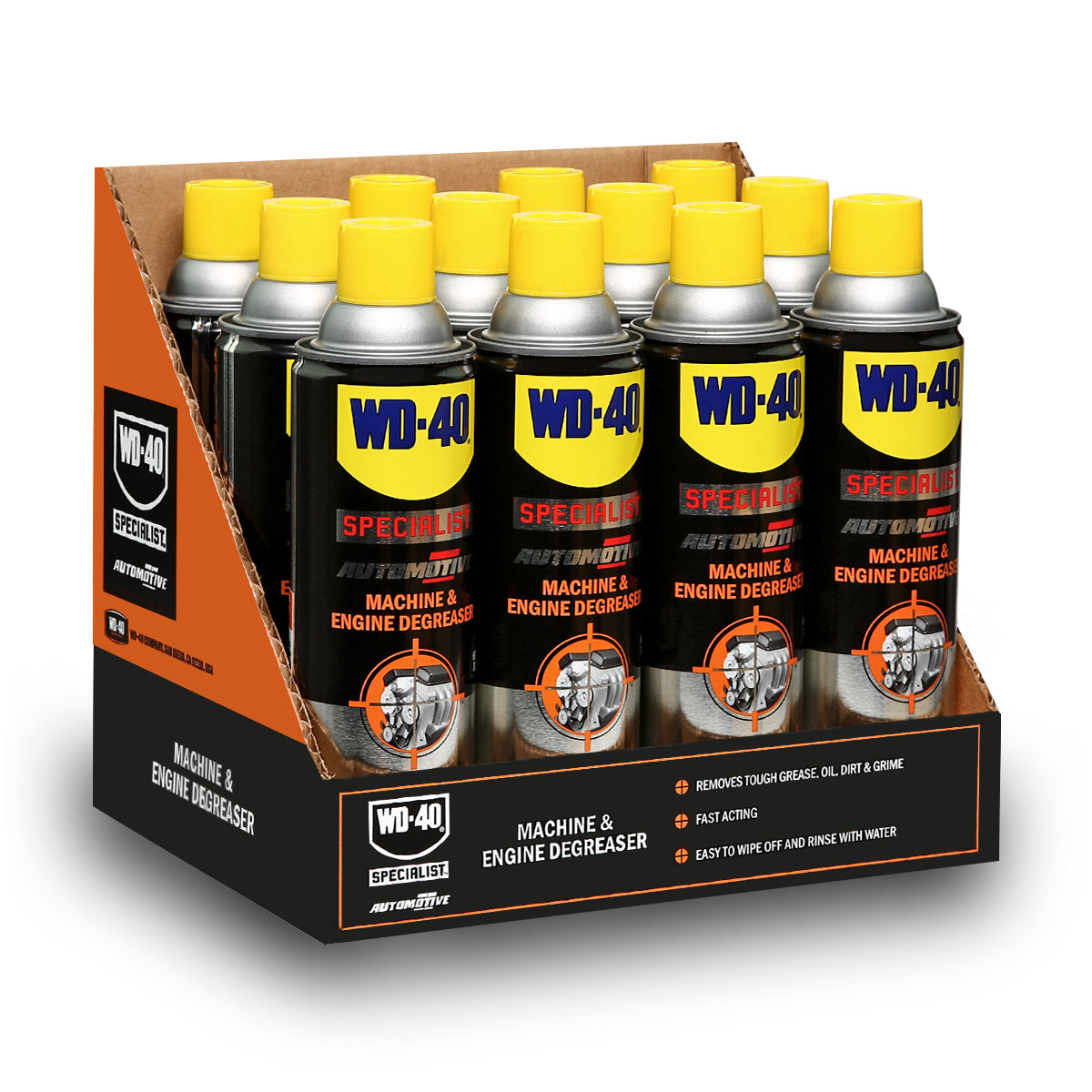 WD-40 AUTOMOTIVE สเปรย์ล้างคราบไขมันและจาระบี ขนาด 450 มิลลิลิตร ทำความสะอาดคราบจาระบี น้ำมัน สิ่งสกปรก และคราบกาวต่างๆ (ดับบลิวดี สี่สิบ ออโตโมทีฟ)