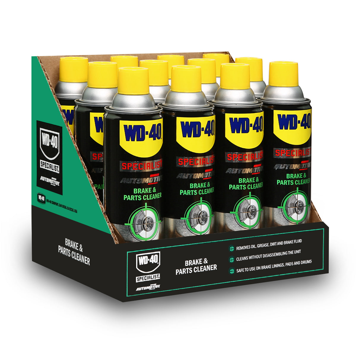 WD-40 AUTOMOTIVE สเปรย์ล้างเบรค (Break&Parts Cleaners) ขนาด 450 มิลลิลิตร ใช้ล้างขจัดคราบน้ำมันเบรค จาระบี และสิ่งสกปรก (ดับบลิวดี สี่สิบ ออโตโมทีฟ)